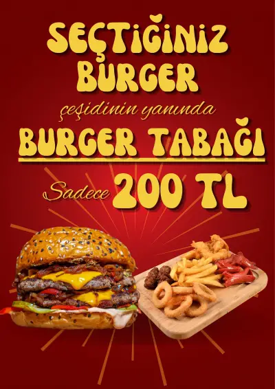 Burger + Burger Tabağı Kampanyası